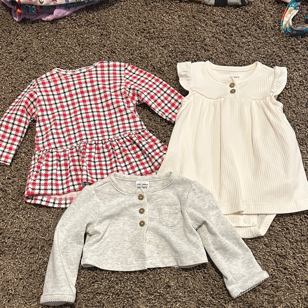 Baby Dress and Cardigan Set